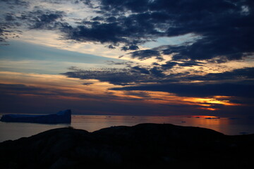 Icebergs and frigid scenery in Greenland, Arctic