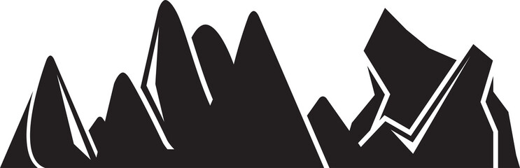 Mountain Range Silhouette Illustration