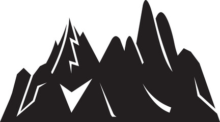 Mountain Range Silhouette Illustration