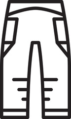 Trouser Line Icon Illustration