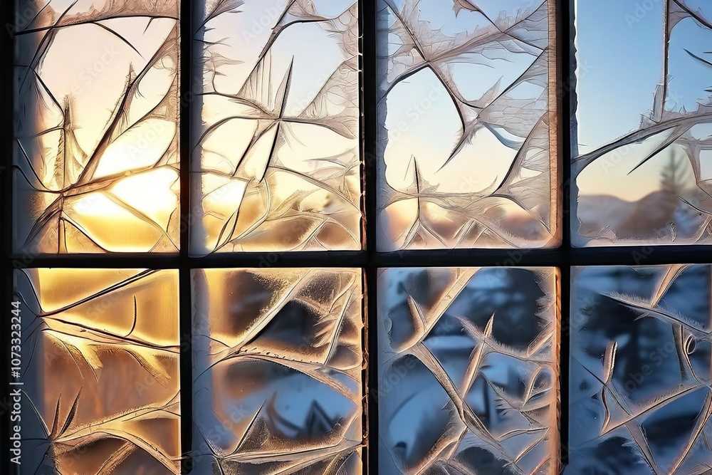 Poster frozen window patterns