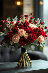 Obraz premium Valentine's Day Rose Bouquet