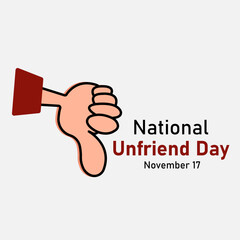 vector graphic of National Unfriend Day good for national National Unfriend Day celebration. flat design. flyer design.flat illustration.