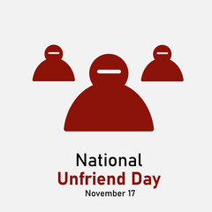 vector graphic of National Unfriend Day good for national National Unfriend Day celebration. flat design. flyer design.flat illustration.