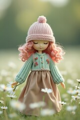 Fototapeta premium Miniature Dolls : The Dreamy Forest Dolls. An Artistic Collection of Dolls in Harmony with Beautiful Nature.