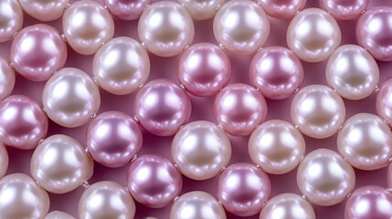 3D various pearls pink peach and white jewellery fashion elegant luxury background