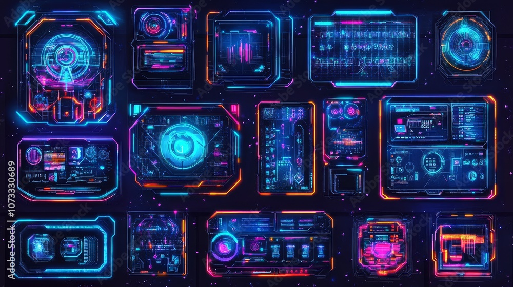 Aufkleber elevate your design with advanced hud elements for various applications.