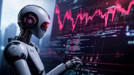 Vector art illustrating AI's role in analyzing crypto market indicators.