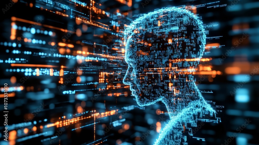 Poster the integration of artificial intelligence in modern technology.