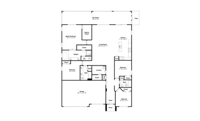 4 bedroom floor plan 2D