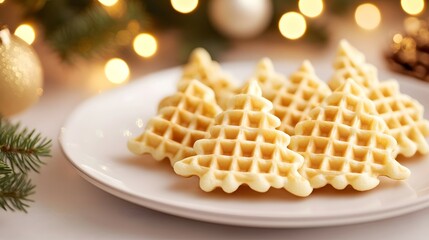 Christmas Tree Waffles  Festive Breakfast  Holiday Food  Festive Treat