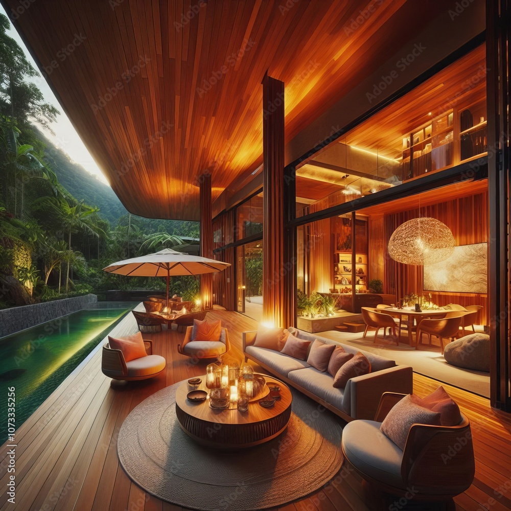 Aufkleber private residence or backyard creating a more intimate setting i
