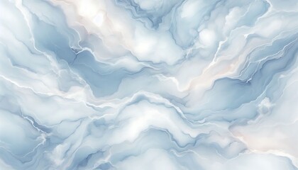 Fototapeta premium Light Blue Marble with White Veins