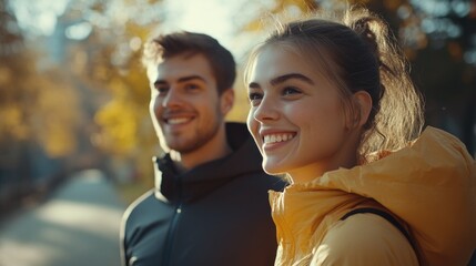 Fototapeta premium Autumnal Couple, Park