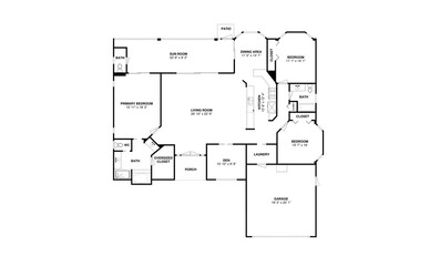 3 bedroom floor plan 2D