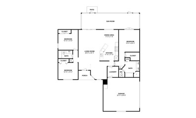 3 bedroom floor plan 2D