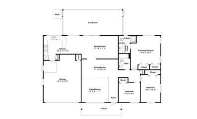 3 bedroom floor plan 2D