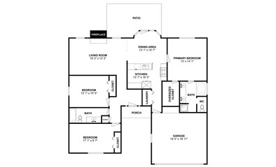 3 bedroom floor plan 2D