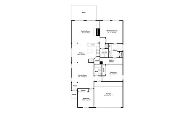 3 bedroom floor plan 2D