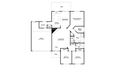 3 bedroom floor plan 2D
