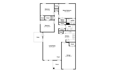 3 bedroom floor plan 2D