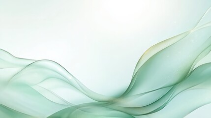 A green wave with a white background