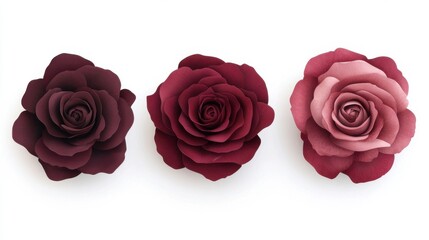 Burgundy Paper Roses: A Romantic Floral Craft