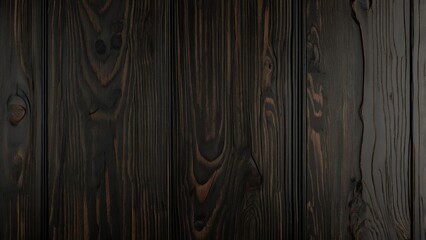 Black vertical wooden planks close-up with natural grain texture