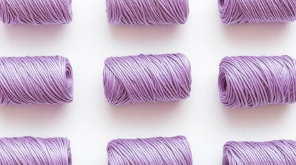 Purple Yarn Rolls: Craft Supplies and Texture