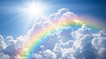 青空に広がる希望の虹