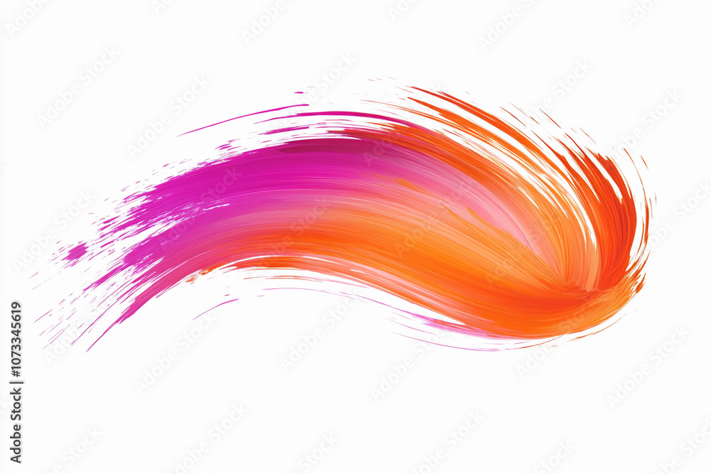 Poster vibrant abstract brush strokes creating a colorful swirl