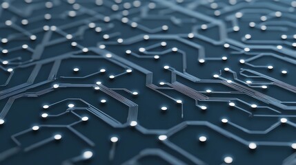 Dynamic texture of microchip circuits, highlighted by a metallic sheen, offering a high-tech, futuristic backdrop for multiple uses