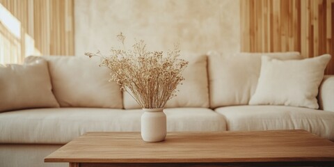 Modern Living Room with White Sofa