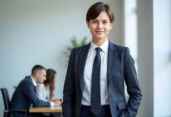 Photo of a businesswoman generated by AI.