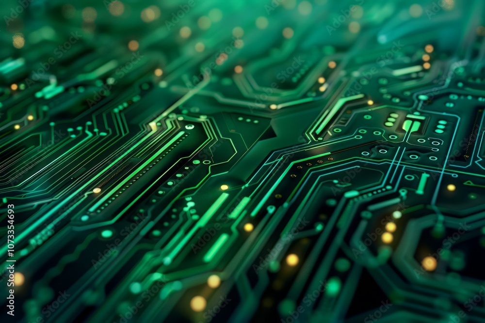 Poster circuit board. electronic computer hardware technology. motherboard digital chip. neural network ai 