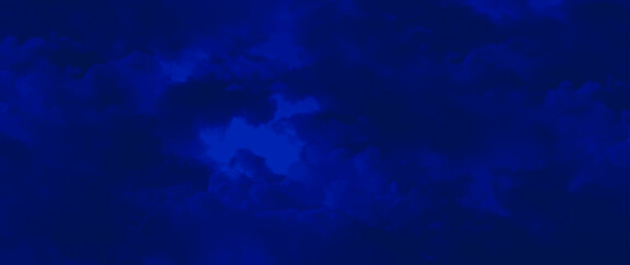 Blue texture vector background with night sky and clouds for cover design, flyer, poster, banner. Christmas backdrop. Blue winter grunge illustration. Hand-drawn painted watercolor textured background