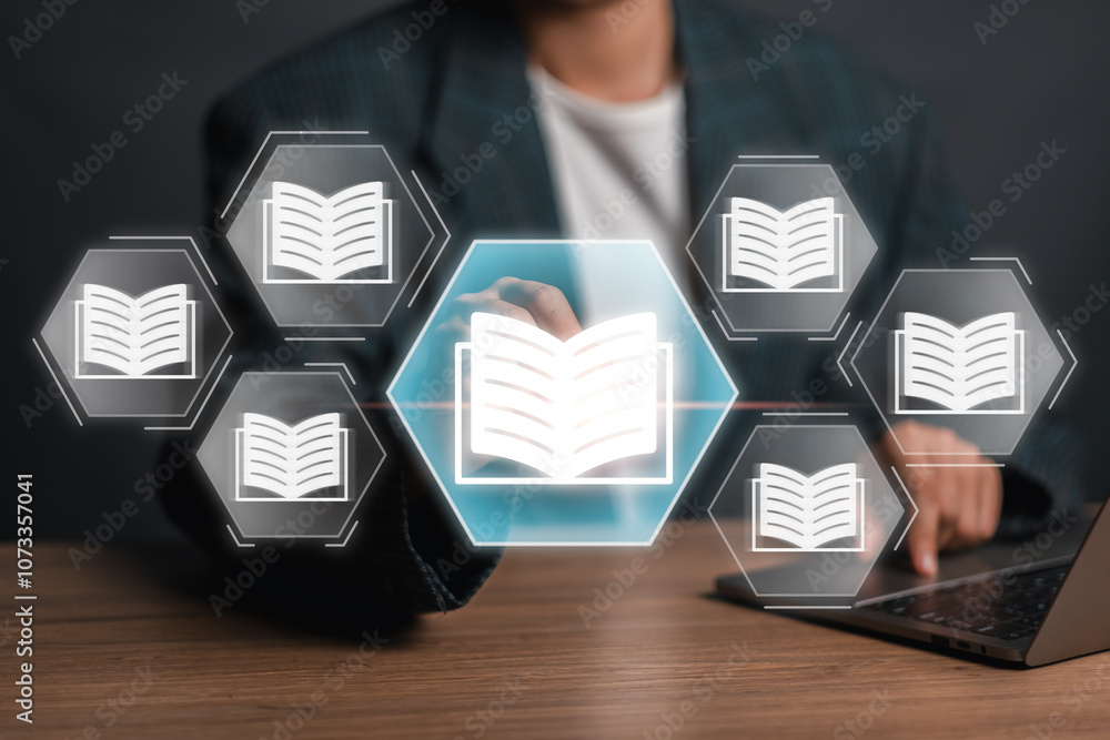 Aufkleber explore the future of reading with a digital library concept featuring virtual books and interactive