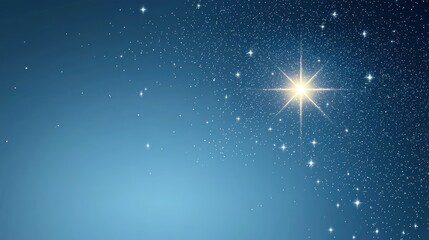 Obraz premium Twinkling starry night with soft blue hues and tiny sparkling dots, ideal for calm and dreamy designs, representing celestial beauty, 3D illustration