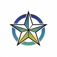 Fototapeta premium Star icons vector art with White background.