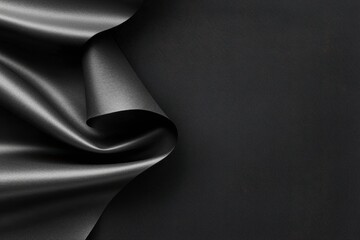 Wrinkled dark paper texture, detailed folds and creases, minimalist and moody backdrop