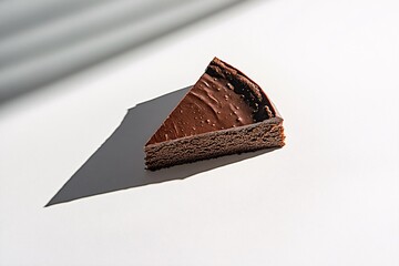 Decadent slice of chocolate cake showcasing rich layers of moist chocolate sponge and creamy frosting, perfect for dessert lovers