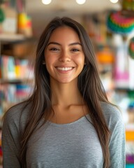 small business saturday, Cheerful Female Shop Owner Smiling in a Store