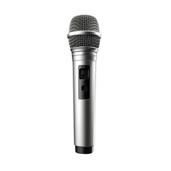 Graphite Grey Music Microphone Isolated On Transparent Background	
