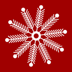 Winter's Touch: Intricate Snowflake Vector Design.