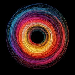 Futuristic glowing digital circle representing technology and data