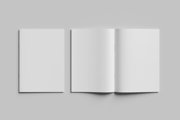 Blank A4 magazine for mockup - 3D rendering