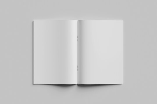 Blank A4 magazine for mockup - 3D rendering
