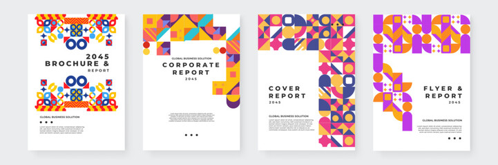 Obraz premium Modern Geometric Brochure and Flyer Design Templates 2045