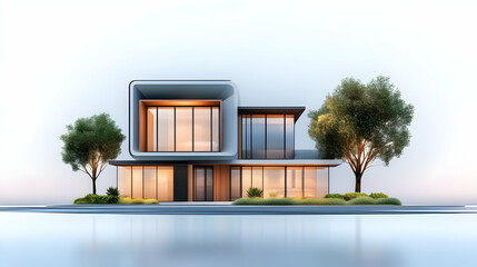 Colorful Modern house illustration