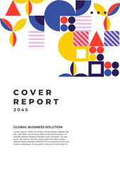 Abstract Geometric Corporate Report Cover Design 2045